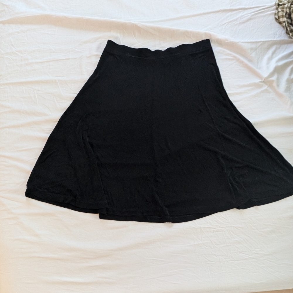 Laura Ashley Vintage Black Midi Skirt